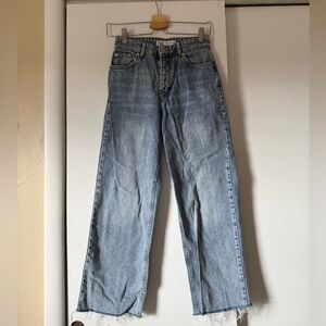 Zara Light Blue Straight Jeans